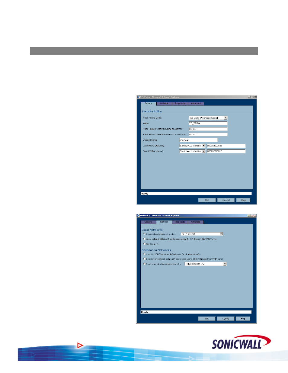 Defining the security associations (sa) | SonicWALL OS 2.x User Manual | Page 14 / 20