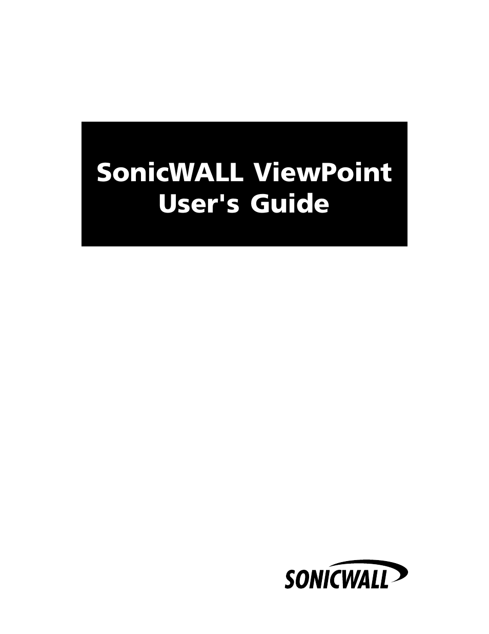 SonicWALL ViewPoint User Manual | 37 pages