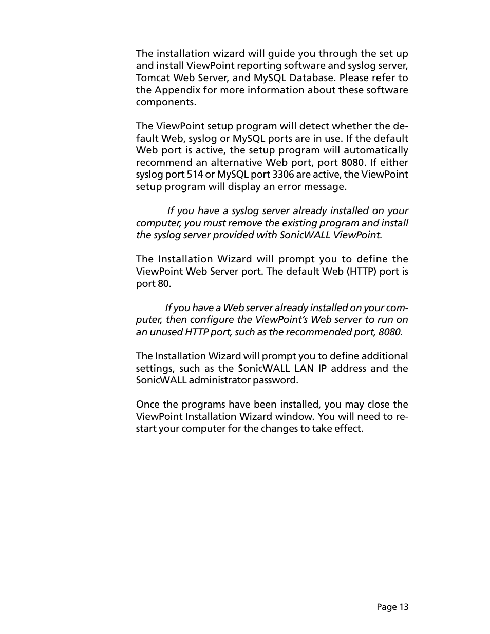 SonicWALL ViewPoint User Manual | Page 14 / 37