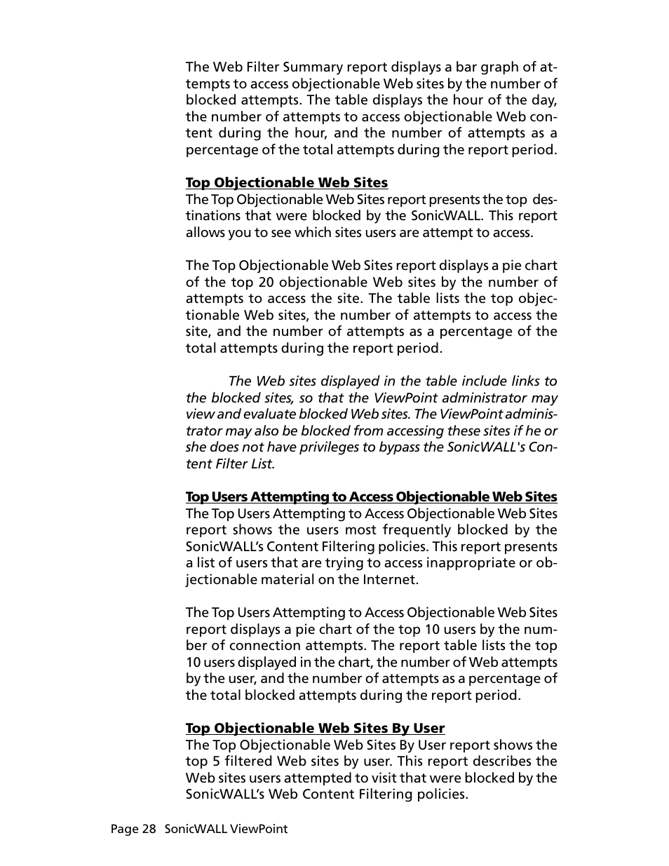 SonicWALL ViewPoint User Manual | Page 29 / 37