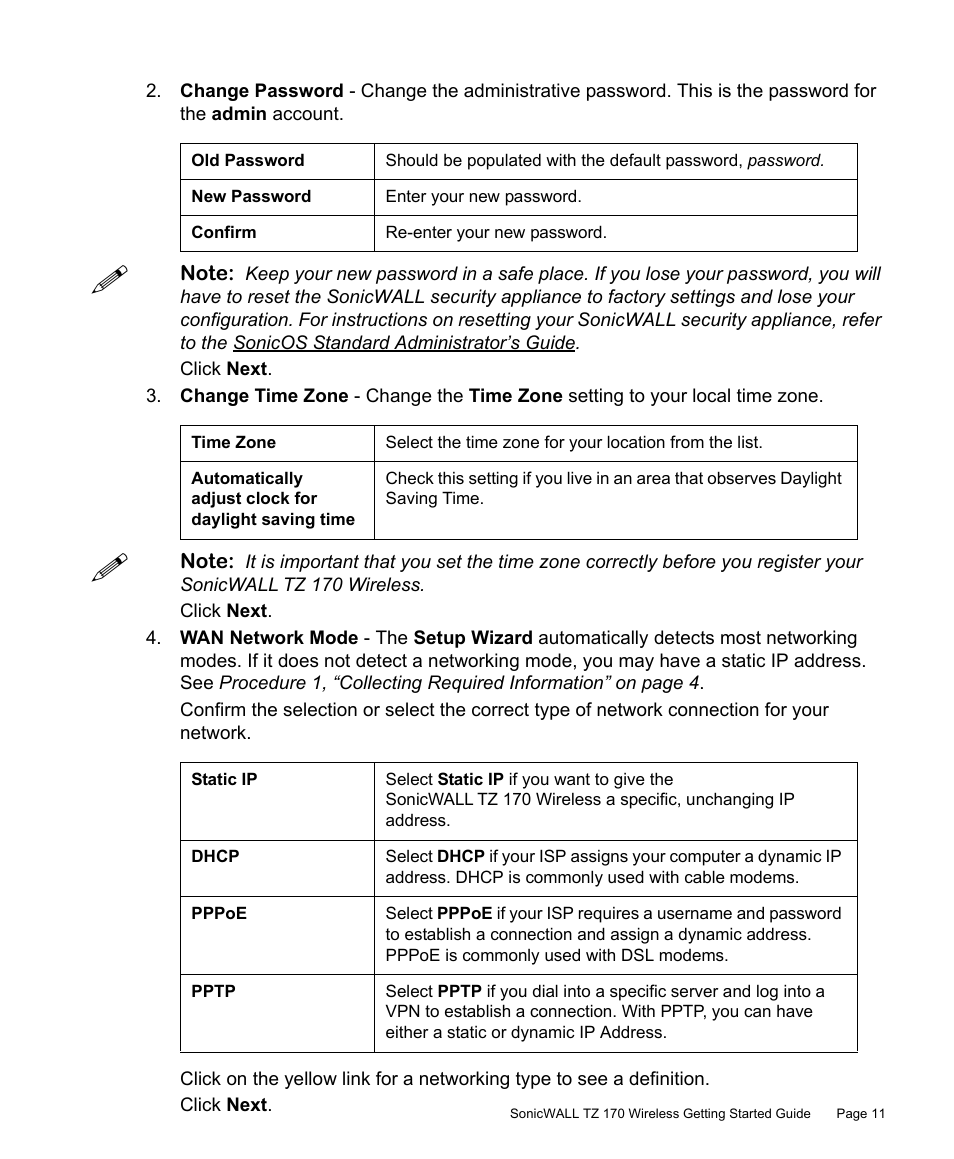 SonicWALL TZ 170 User Manual | Page 12 / 42