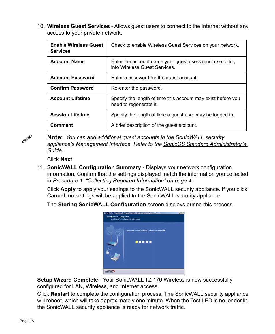 SonicWALL TZ 170 User Manual | Page 17 / 42