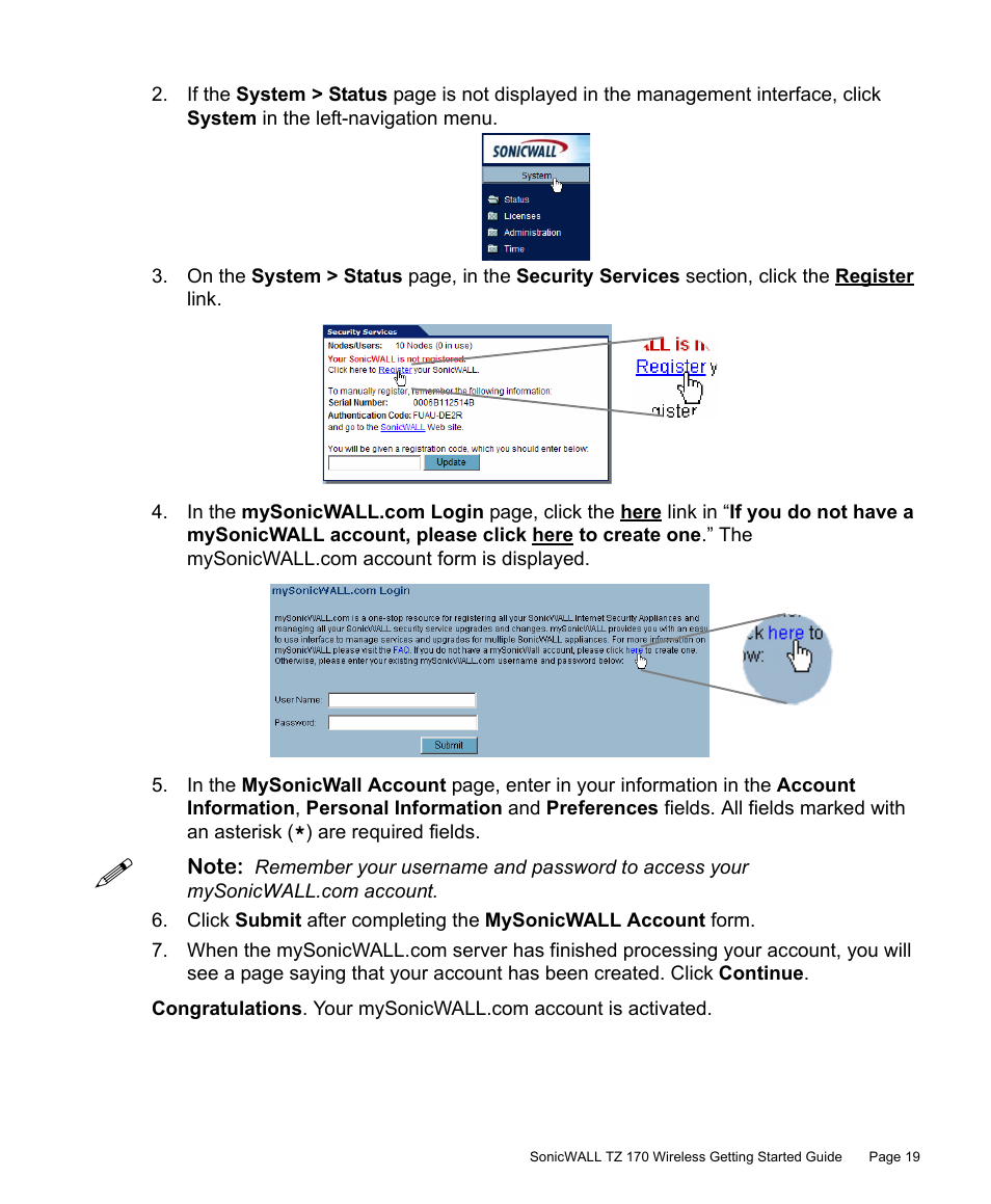 SonicWALL TZ 170 User Manual | Page 20 / 42