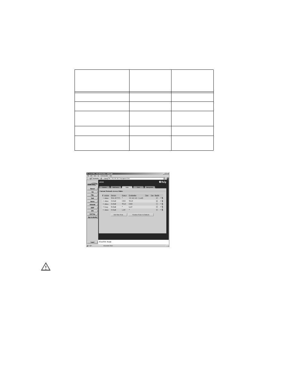 Maximum number of rules by product | SonicWALL Internet Security Appliances User Manual | Page 131 / 293