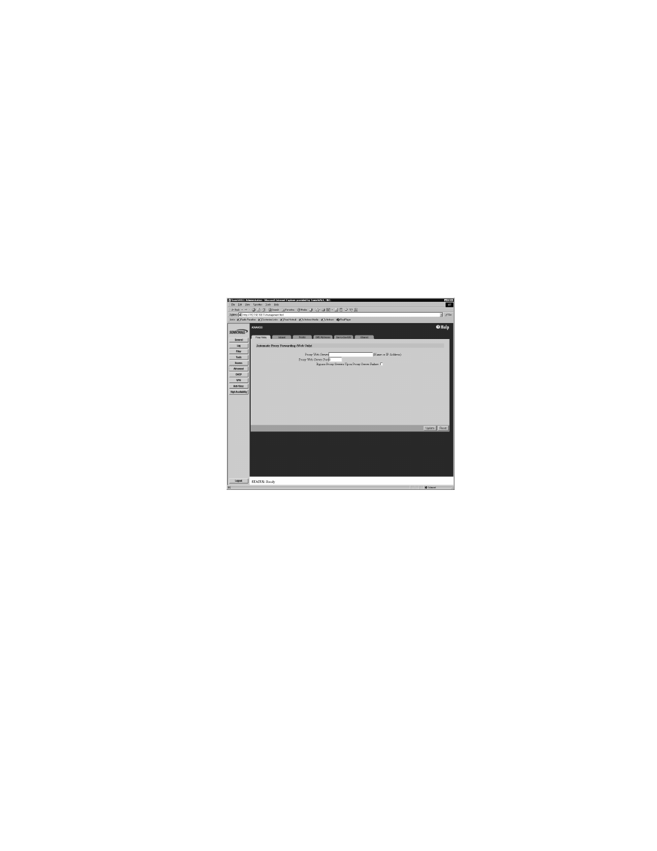 11 advanced features, Proxy relay, Web proxy forwarding | Proxy relay web proxy forwarding | SonicWALL Internet Security Appliances User Manual | Page 147 / 293