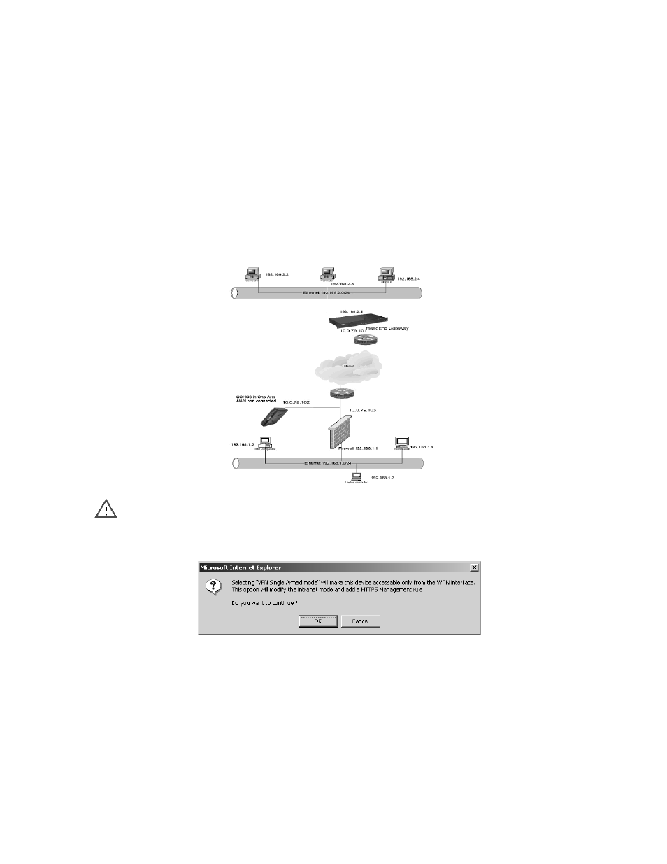 Vpn single-armed mode (stand-alone vpn gateway) | SonicWALL Internet Security Appliances User Manual | Page 151 / 293