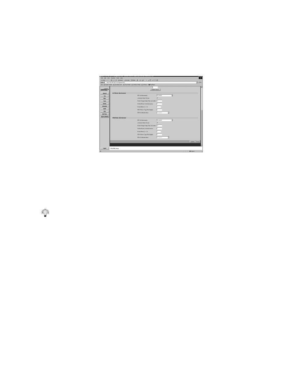 Lan route advertisement | SonicWALL Internet Security Appliances User Manual | Page 154 / 293