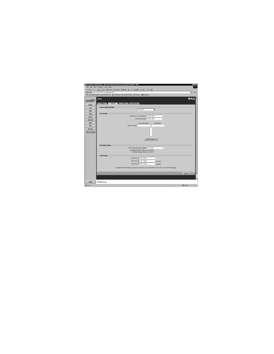 2 configuring the network mode on the sonicwall | SonicWALL Internet Security Appliances User Manual | Page 17 / 293