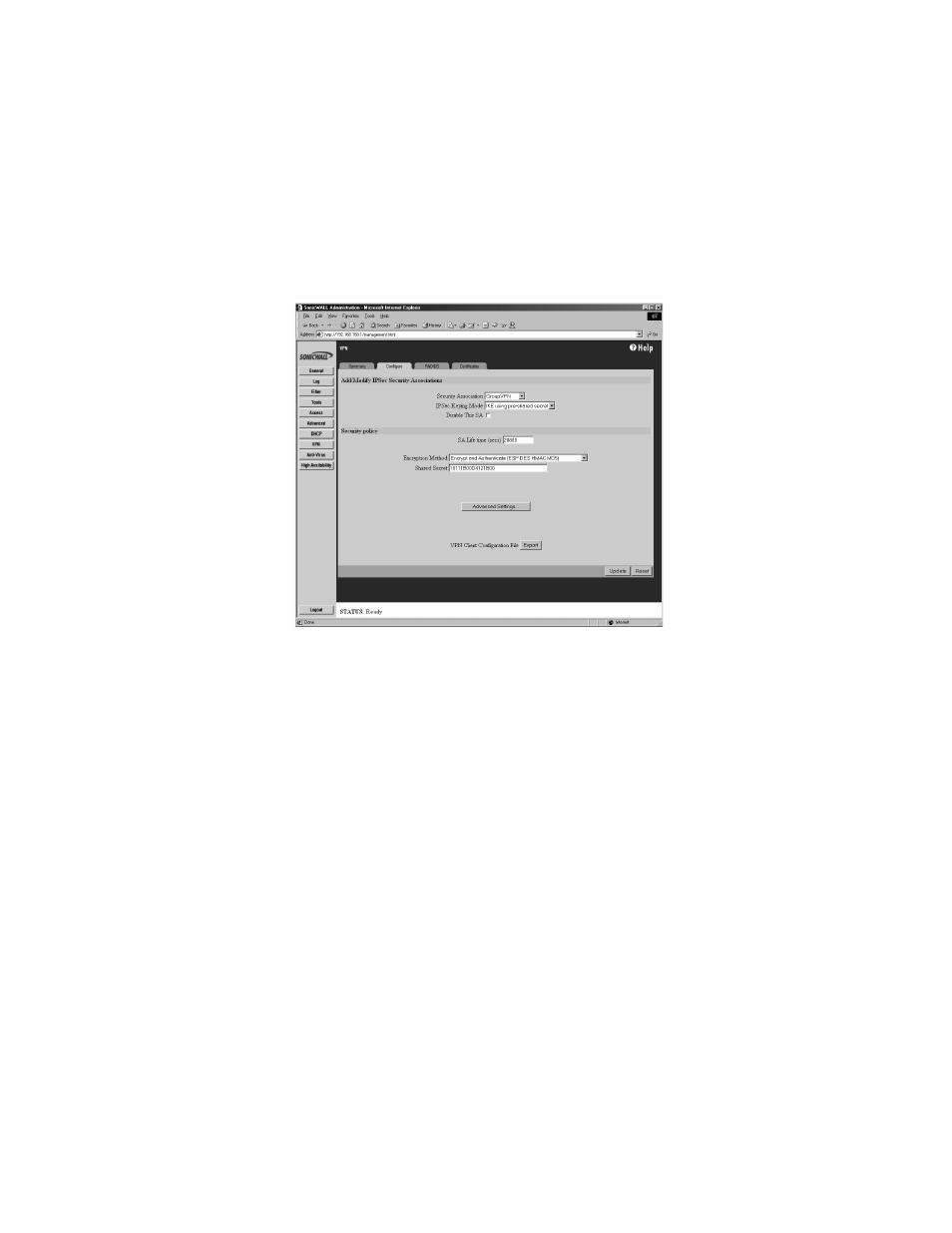 Configuring group vpn on the sonicwall | SonicWALL Internet Security Appliances User Manual | Page 192 / 293