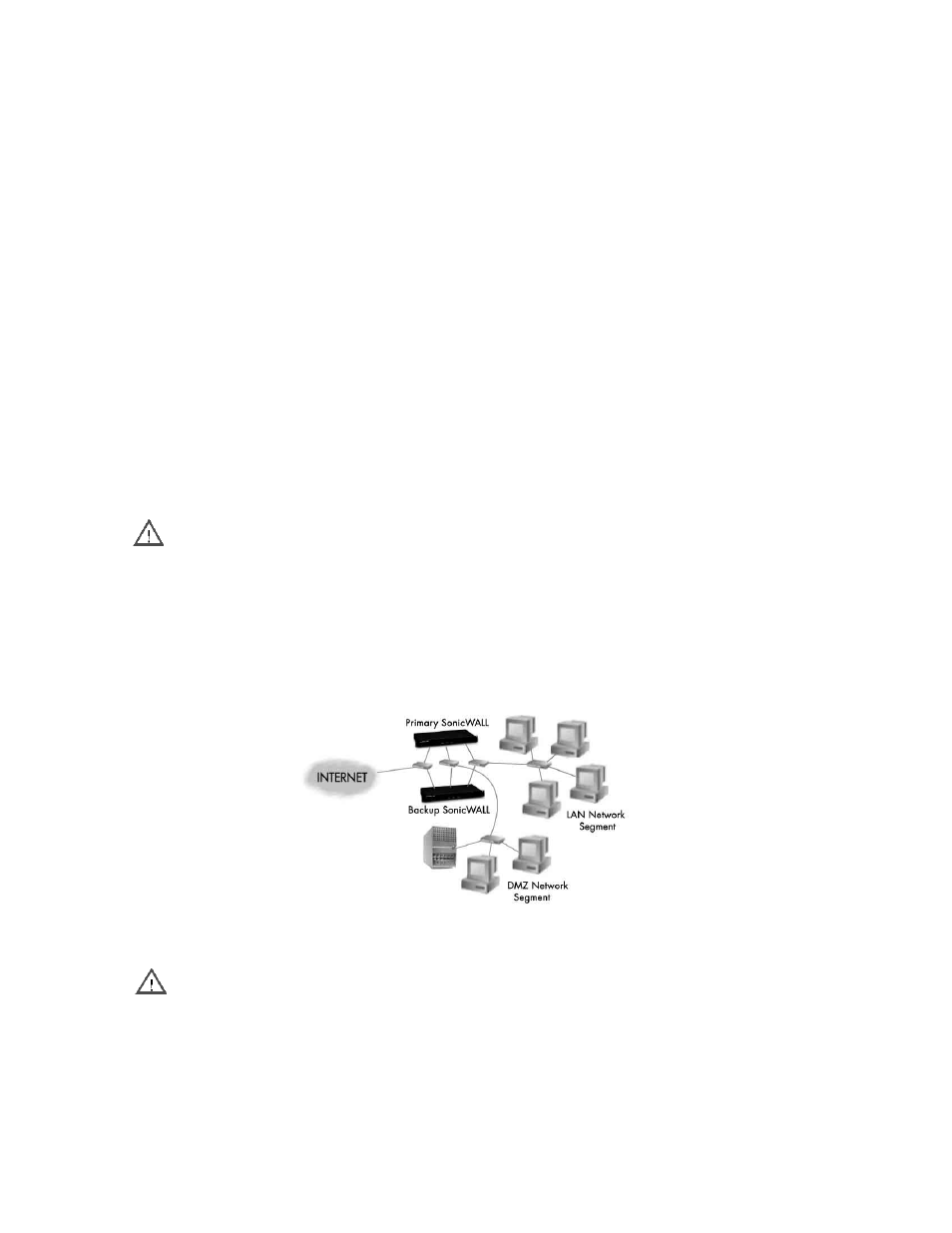 14 high availability, Before configuring high availability, Network configuration for high availability pair | SonicWALL Internet Security Appliances User Manual | Page 224 / 293