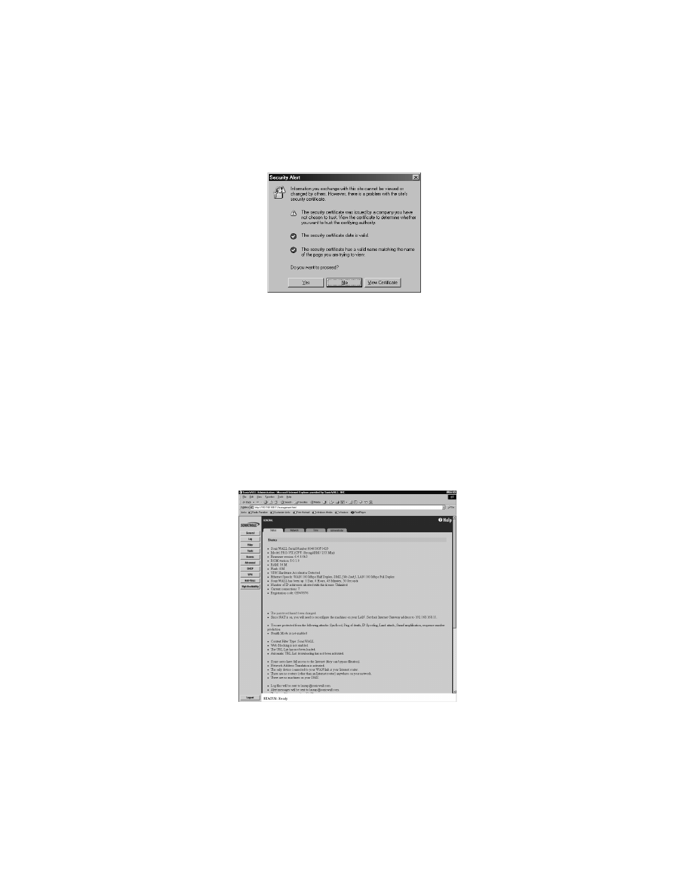 Status | SonicWALL Internet Security Appliances User Manual | Page 72 / 293