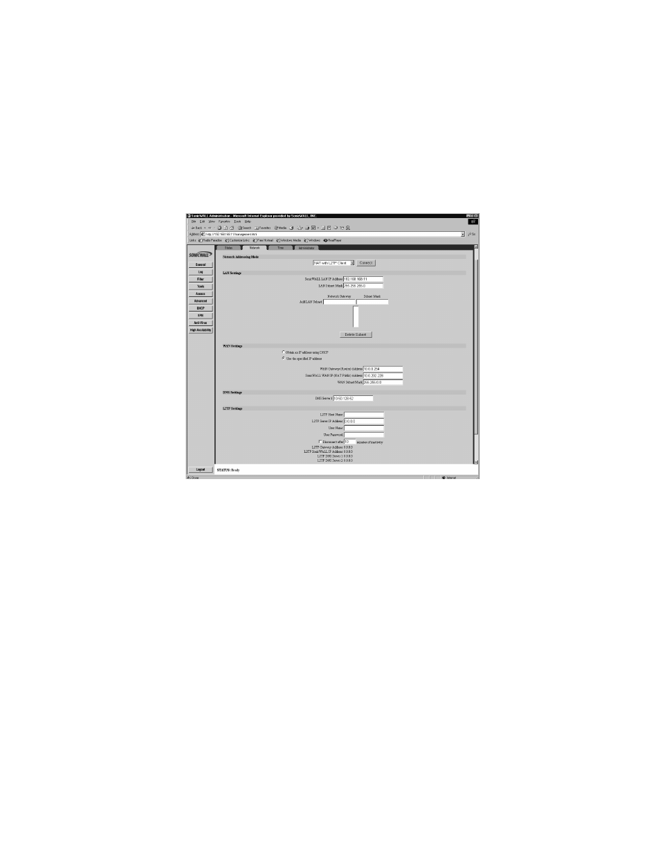 Nat with l2tp client configuration | SonicWALL Internet Security Appliances User Manual | Page 83 / 293