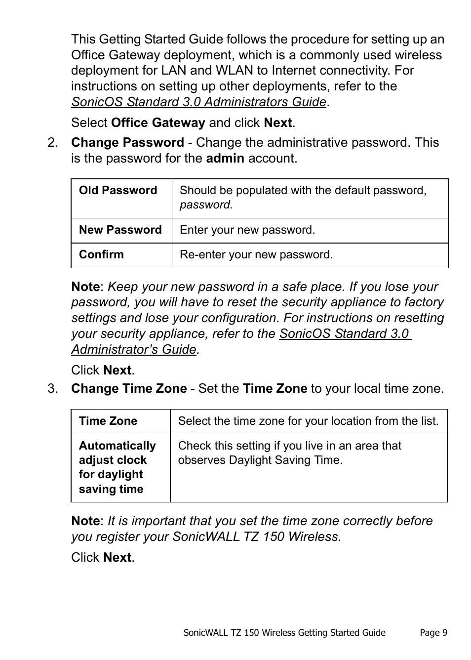 SonicWALL TZ 150 Wireless User Manual | Page 10 / 38