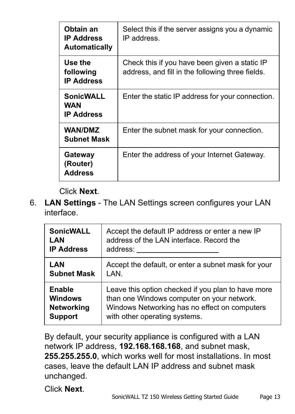 SonicWALL TZ 150 Wireless User Manual | Page 14 / 38