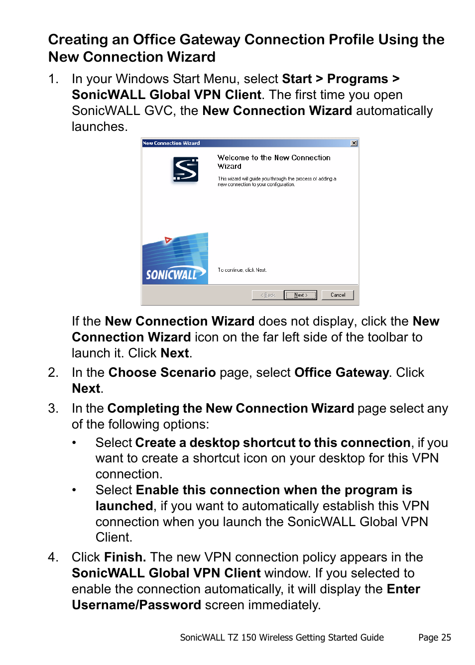 SonicWALL TZ 150 Wireless User Manual | Page 26 / 38