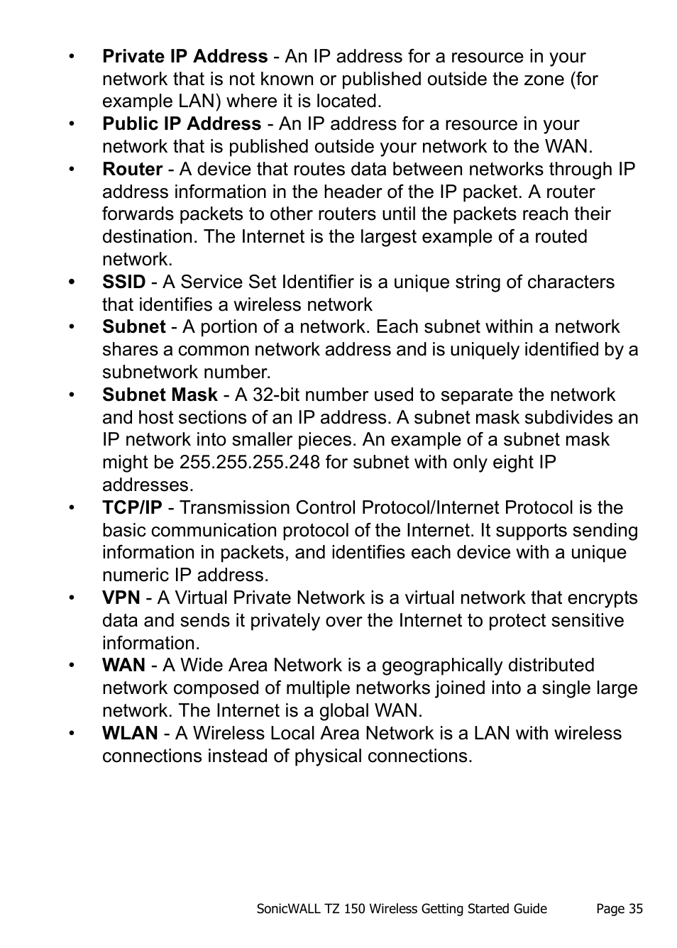 SonicWALL TZ 150 Wireless User Manual | Page 36 / 38