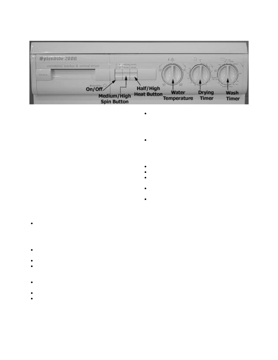 How to wash | Splendide WDC1024M User Manual | Page 11 / 17