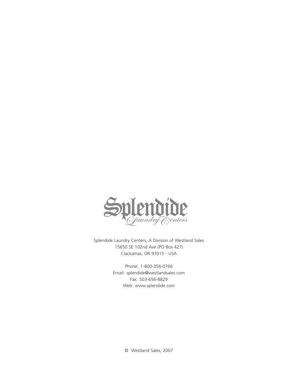 Splendide WD2100XC User Manual | Page 24 / 26