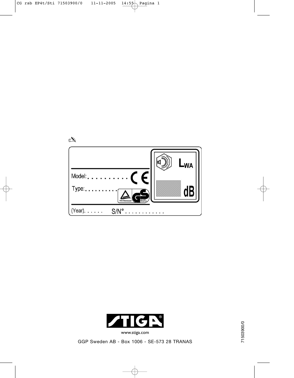 Stiga COLLECTOR 43S User Manual | Page 15 / 15