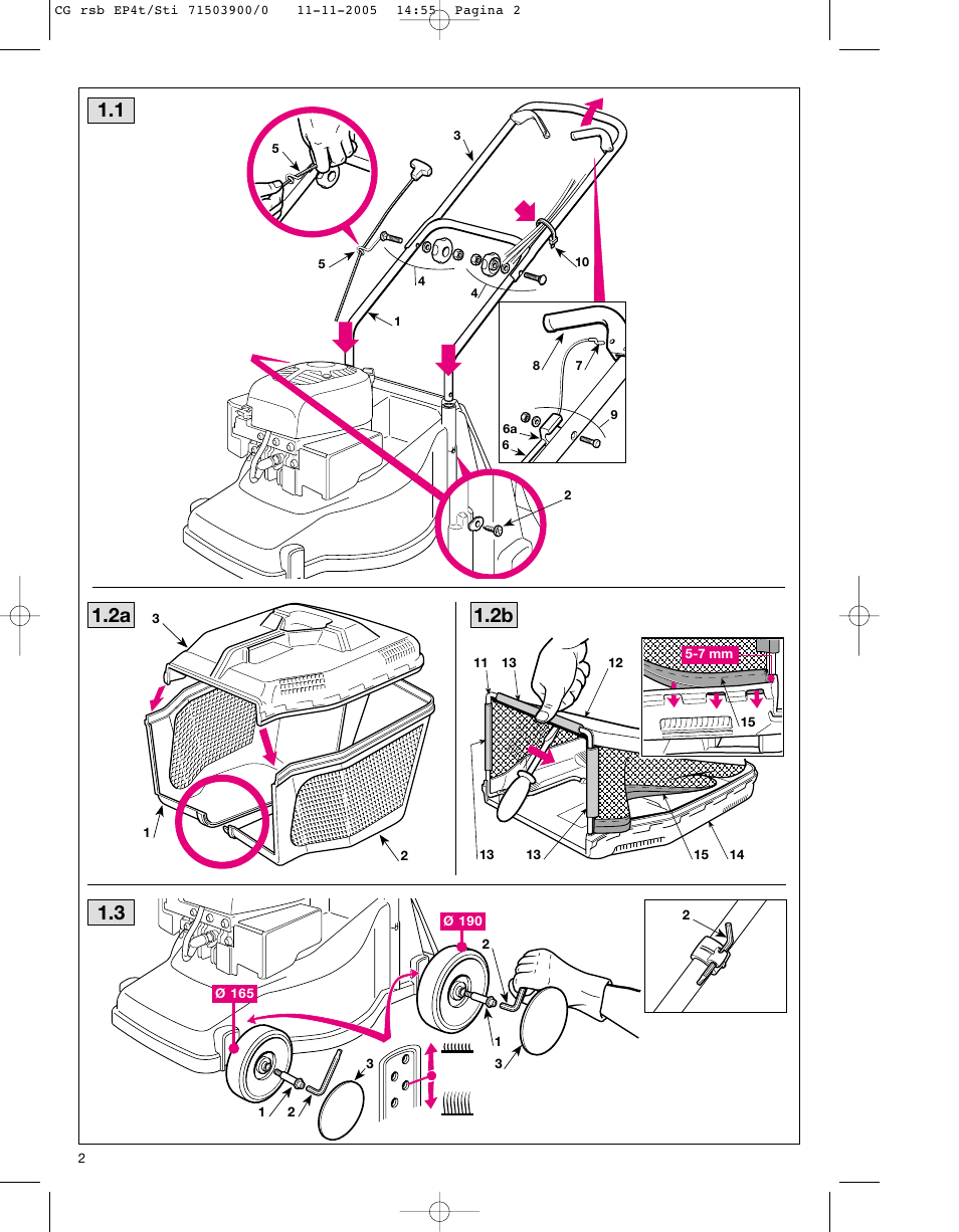 2a 1.2b | Stiga COLLECTOR 43S User Manual | Page 4 / 15
