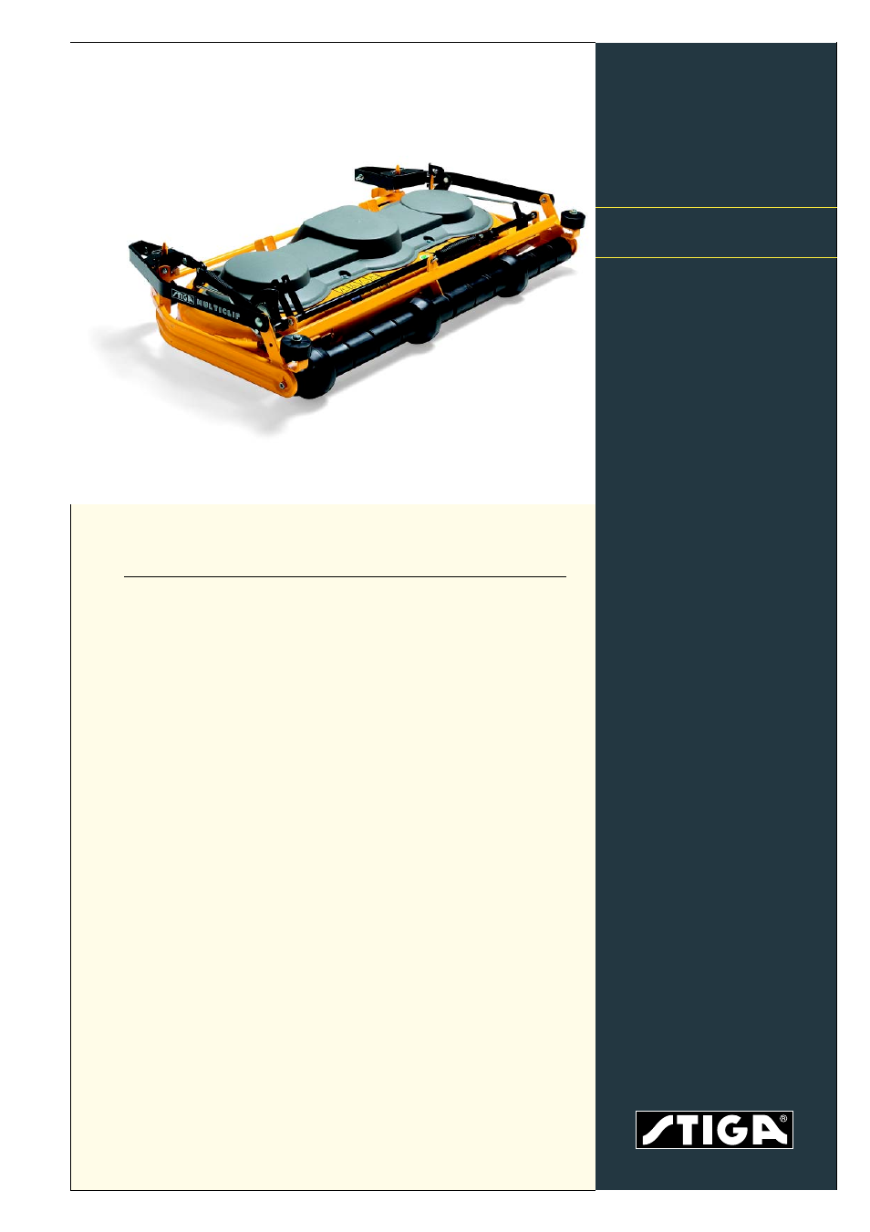 Stiga DECK PARK 121 M User Manual | 2 pages