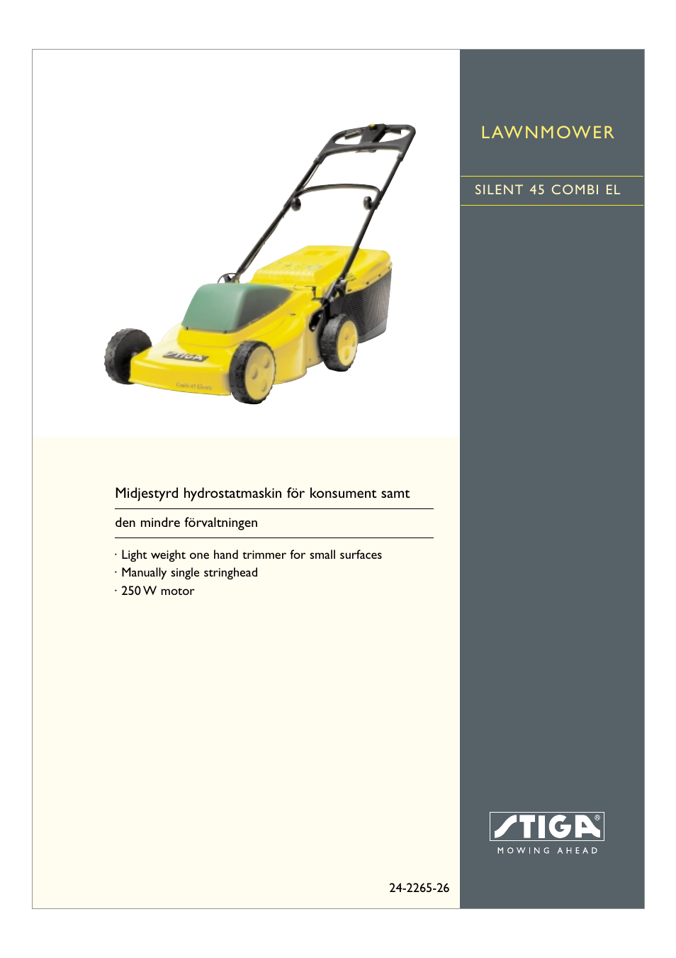 Stiga SILENT 24-2265-26 User Manual | 2 pages