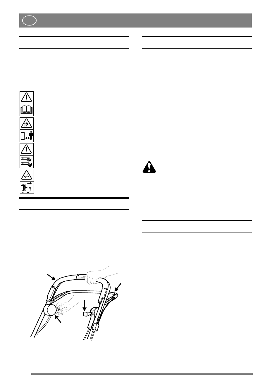 English, Symbols, Important | Assembling, Using the mower | Stiga SILENT 45 COMBI User Manual | Page 7 / 13