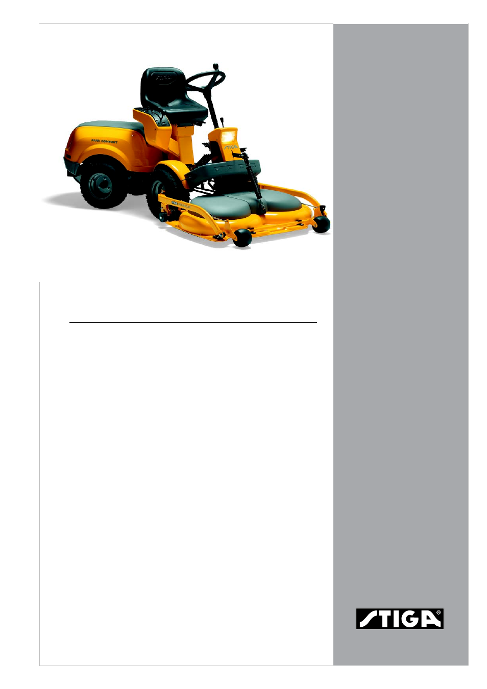 Stiga PARK COMFORT 13-6182-12 User Manual | 2 pages