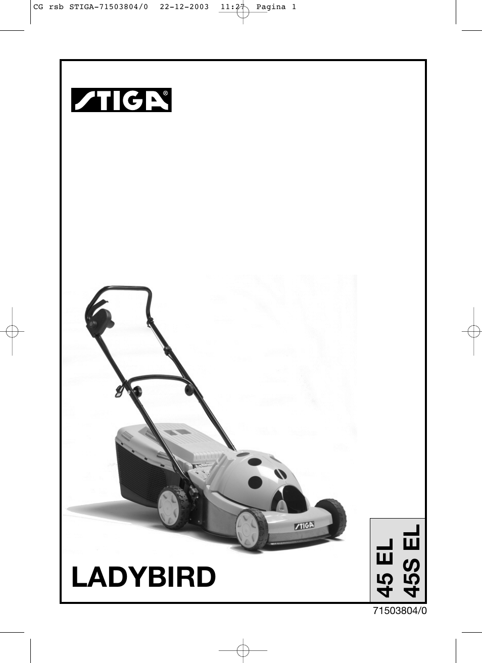 Stiga LADYBIRD 45EL User Manual | 8 pages