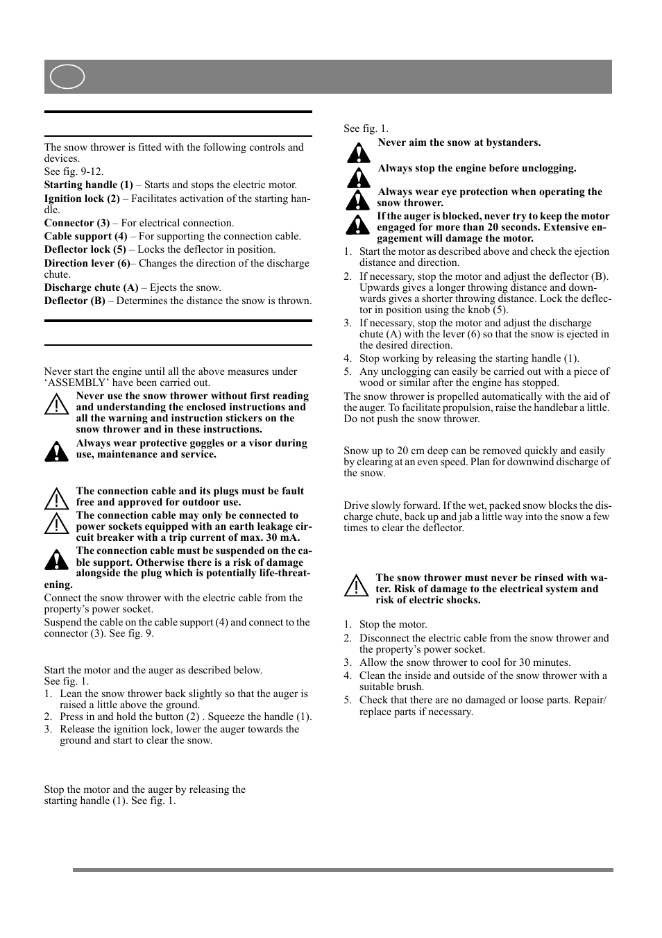 English, 4 controls, 5 using the machine | Stiga 8218-2218-71 User Manual | Page 6 / 8