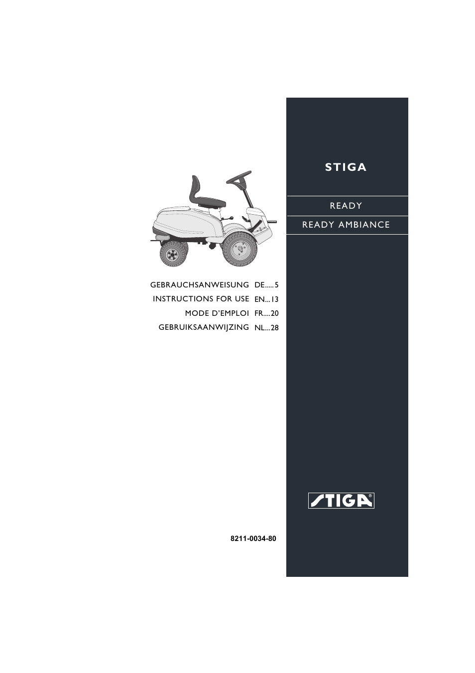 Stiga 8221-0034-80 User Manual | 36 pages