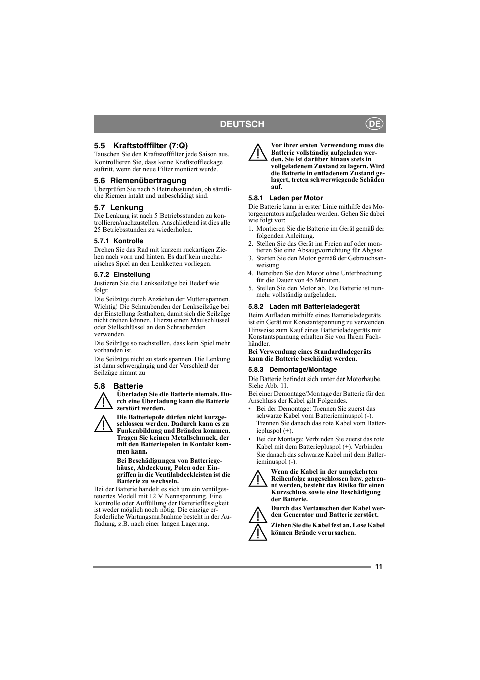 Deutsch | Stiga 8221-0034-80 User Manual | Page 11 / 36