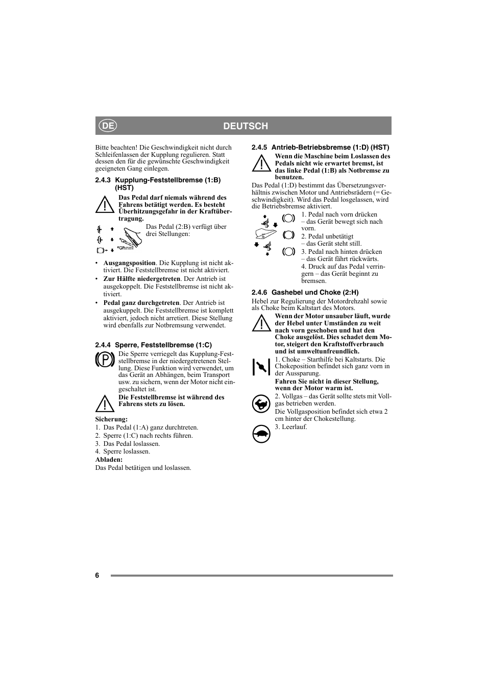 Deutsch | Stiga 8221-0034-80 User Manual | Page 6 / 36