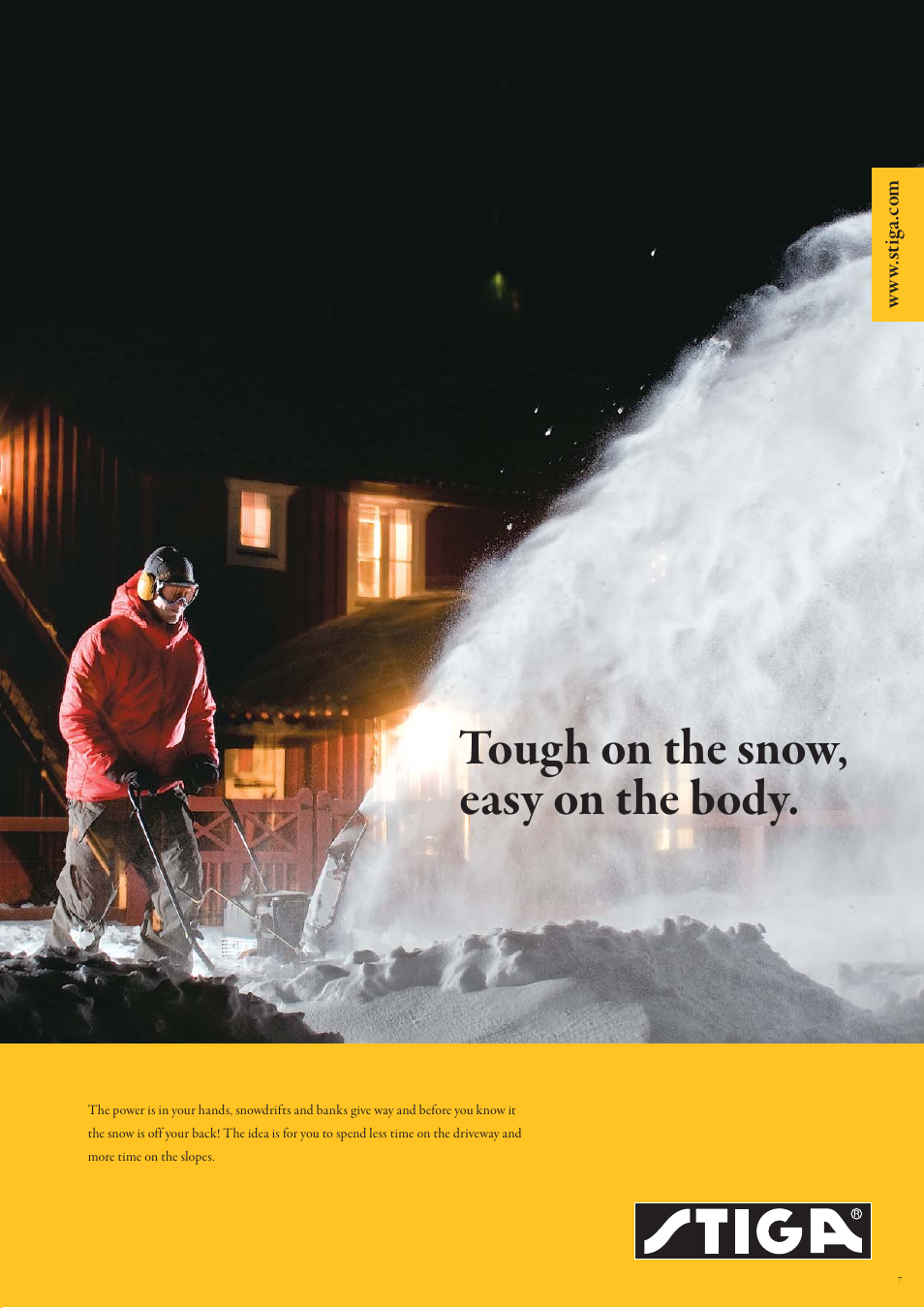 Tough on the snow, easy on the body | Stiga Snow Throwers User Manual | Page 7 / 20