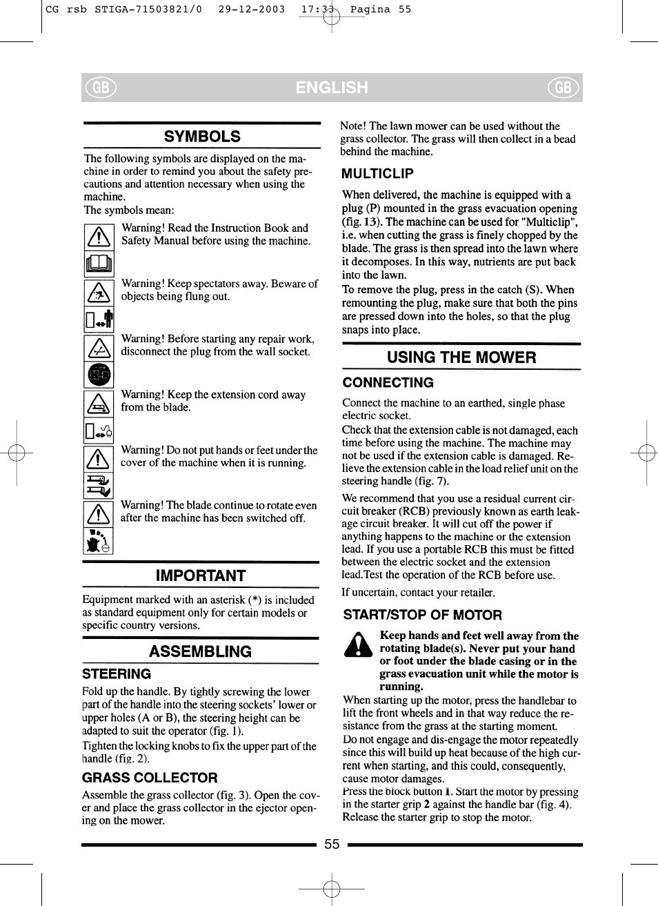 Stiga COLLECTOR 45SCOMBIEL User Manual | Page 6 / 8