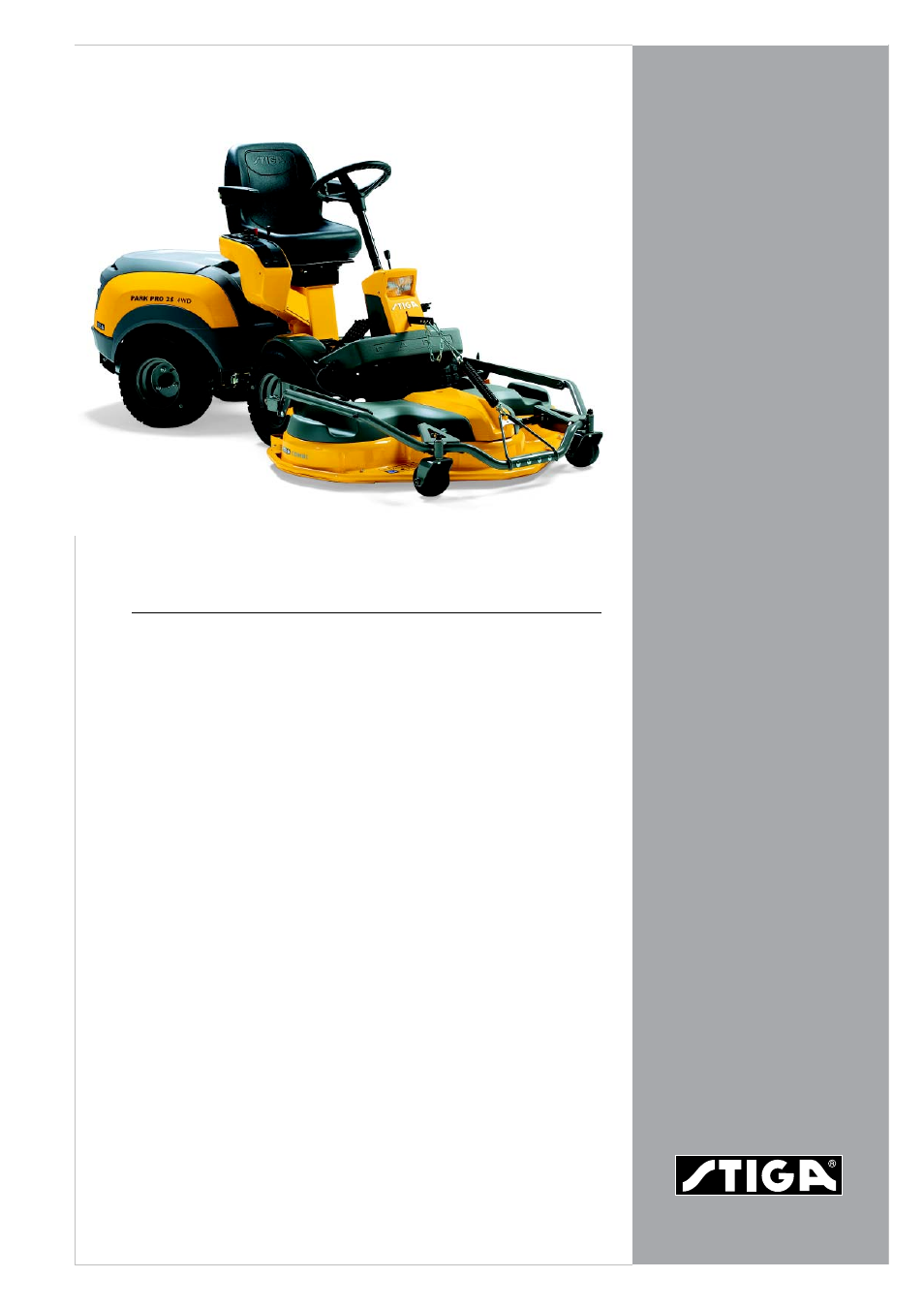 Stiga 25 4WD User Manual | 2 pages