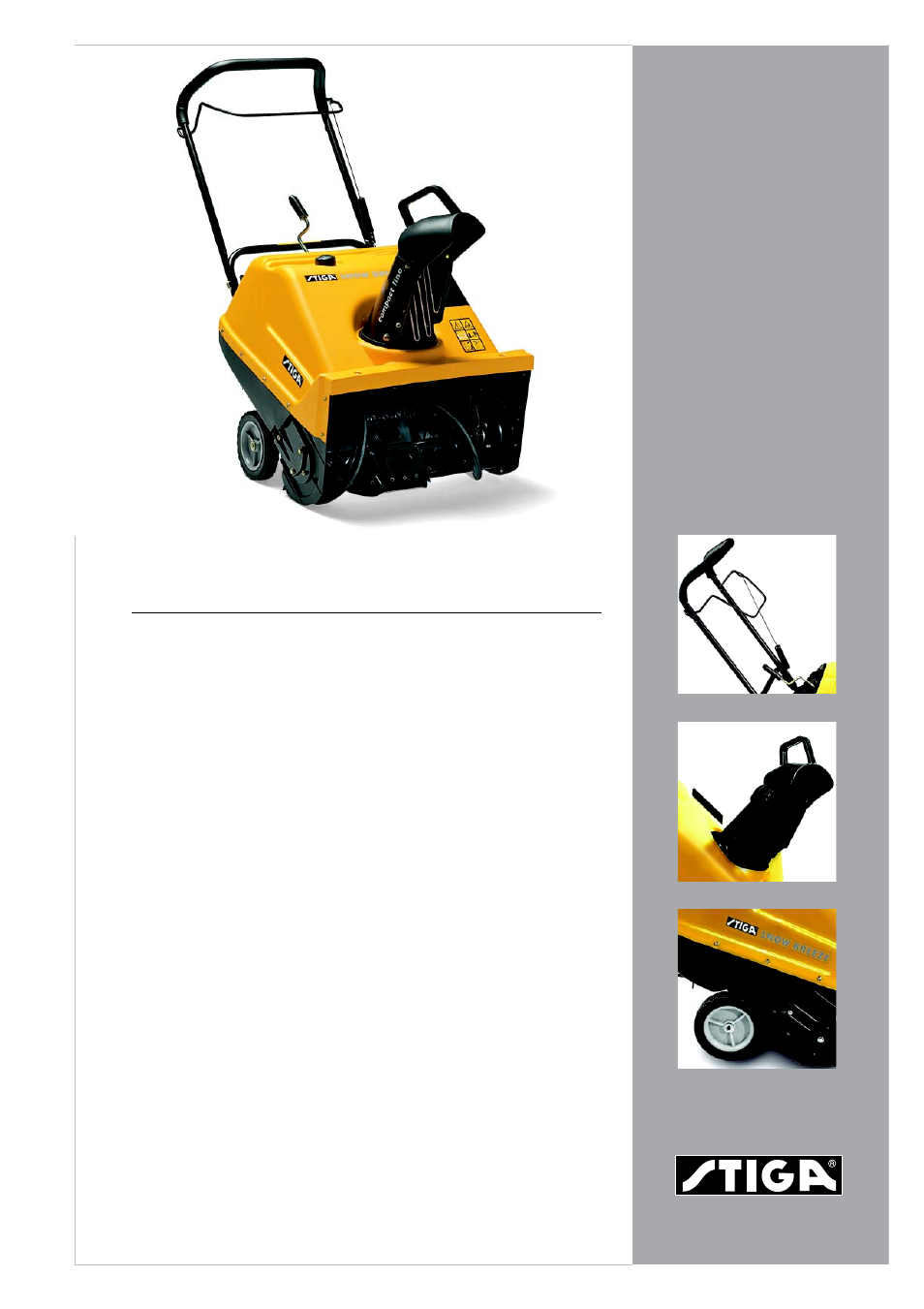 Stiga SNOW BREEZE RS 18-2825-26 User Manual | 2 pages