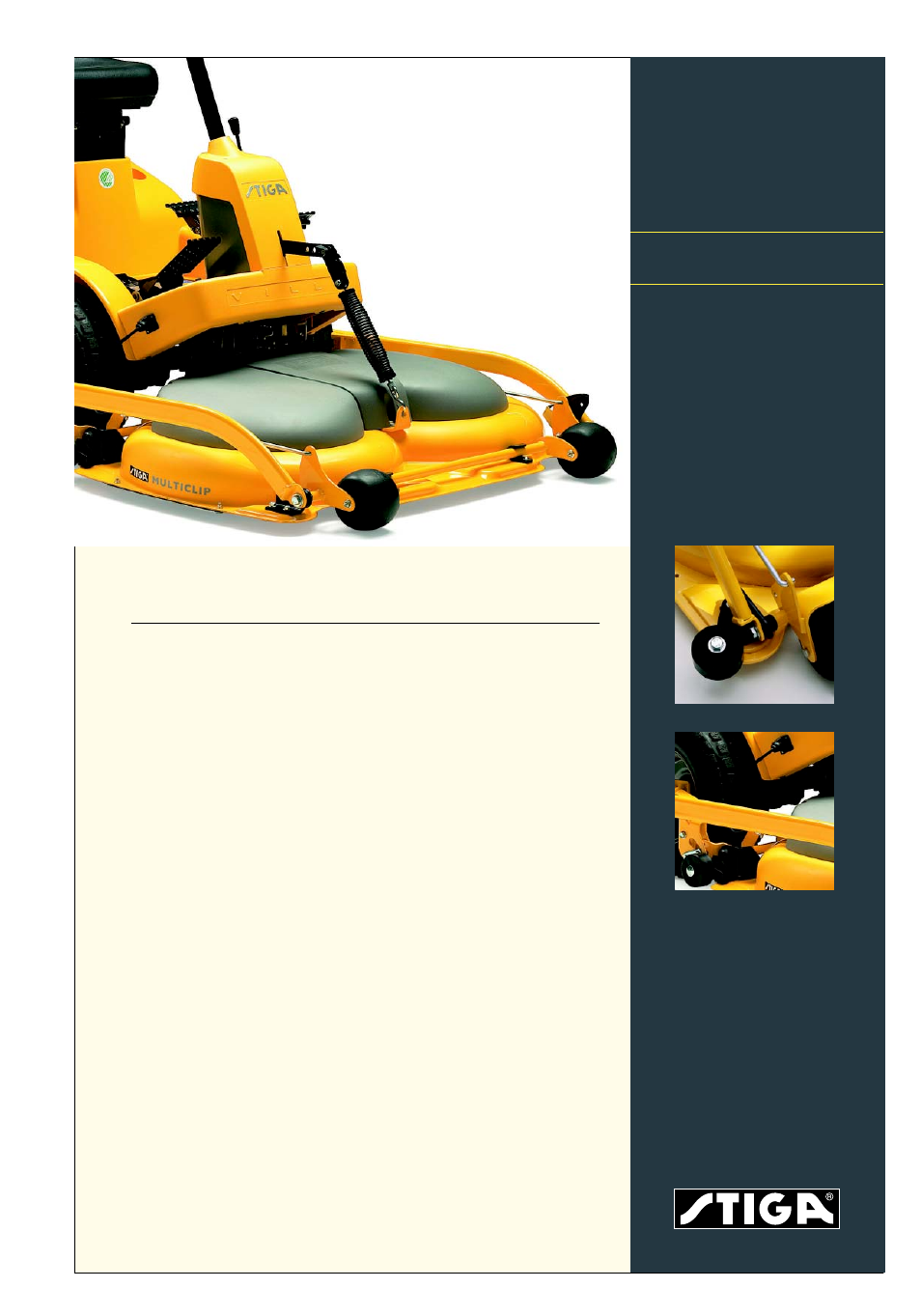 Stiga DECK VILLA 107 M EL User Manual | 2 pages
