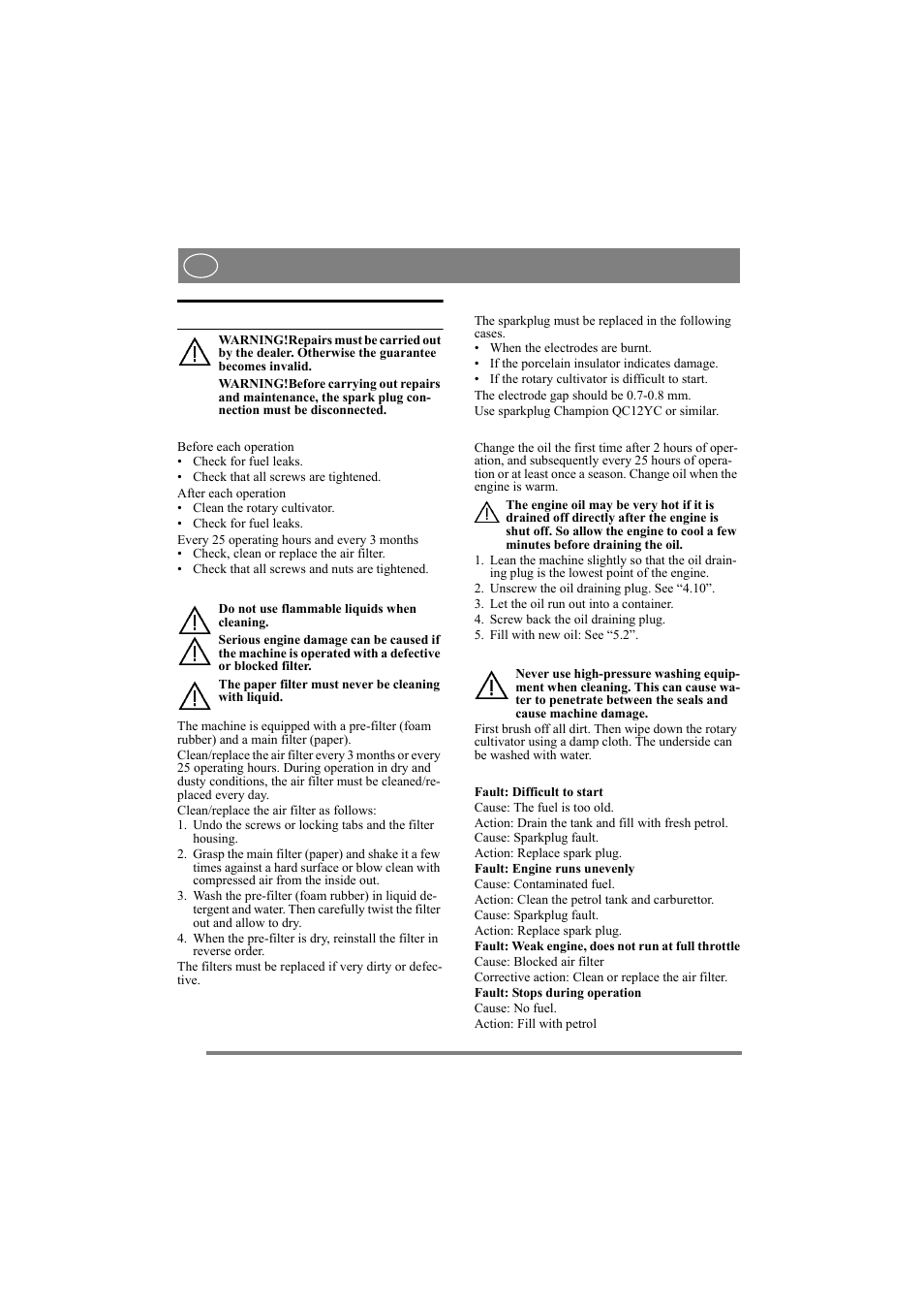 English, 7 maintenance | Stiga SILEX 82R2-H User Manual | Page 10 / 11