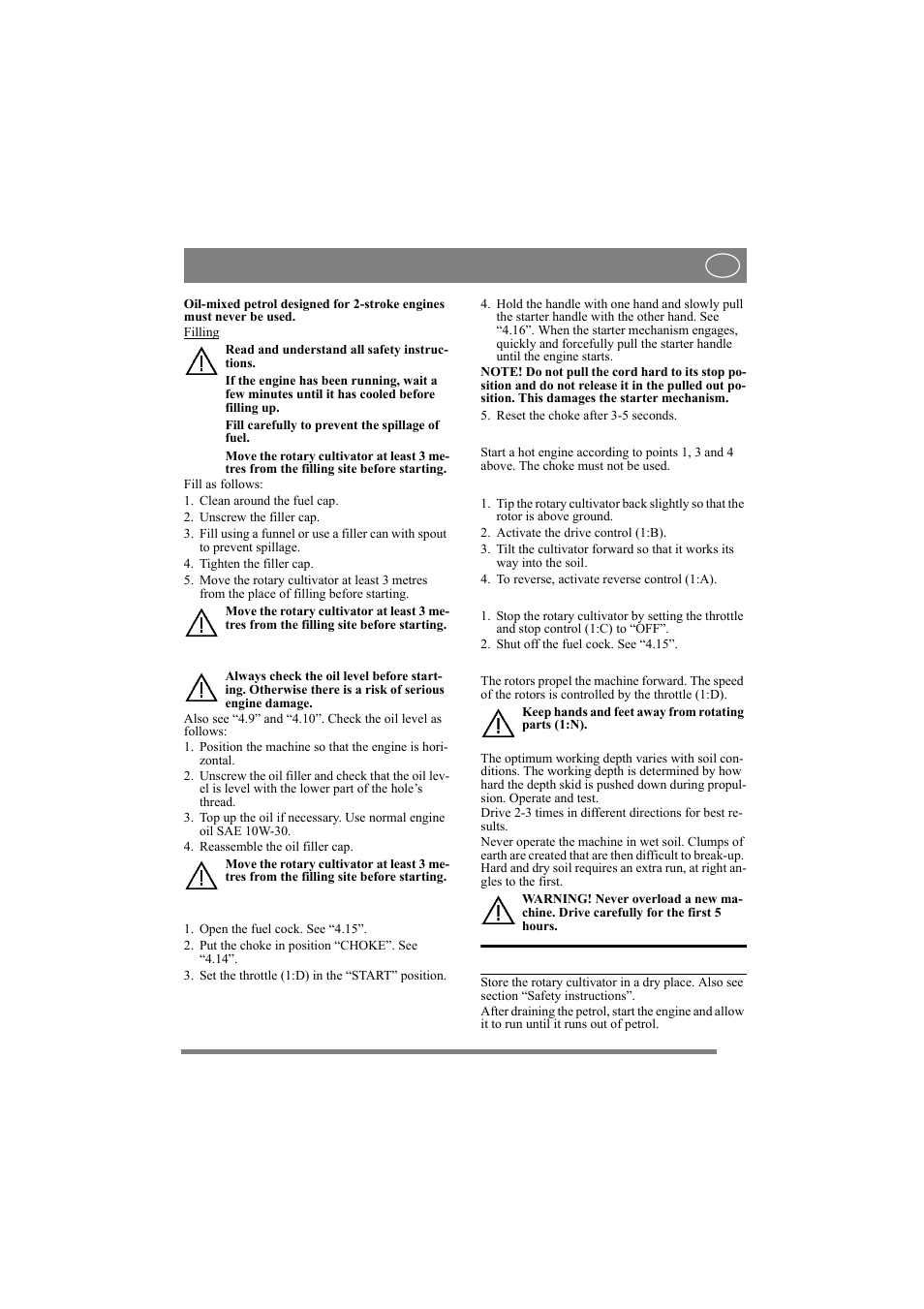 English, 6 storage | Stiga SILEX 82R2-H User Manual | Page 9 / 11