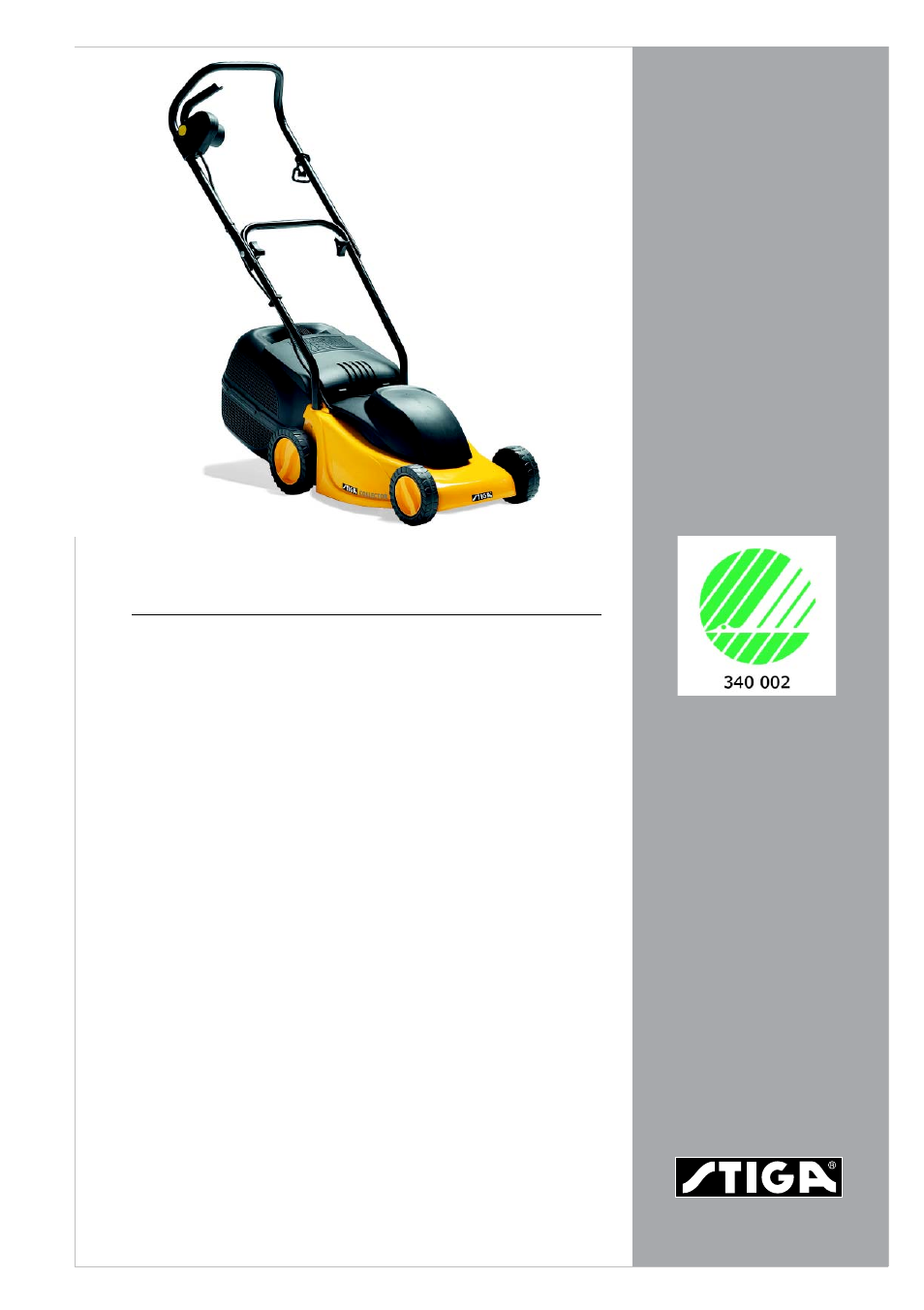 Stiga COLLECTOR 35 EL User Manual | 2 pages