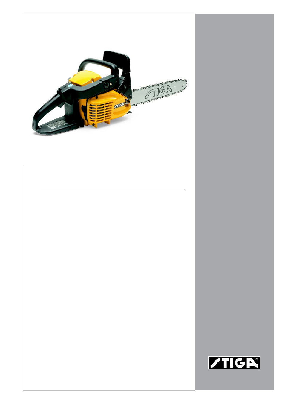 Stiga CHAIN SAWS SP 355 User Manual | 2 pages