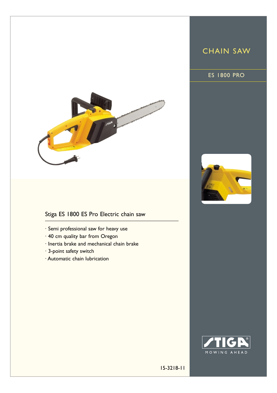 Stiga ES 1800 PRO User Manual | 2 pages