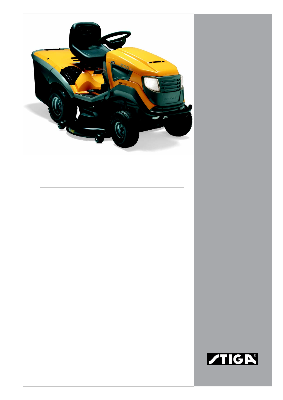 Stiga ESTATE PRO 22 E User Manual | 2 pages