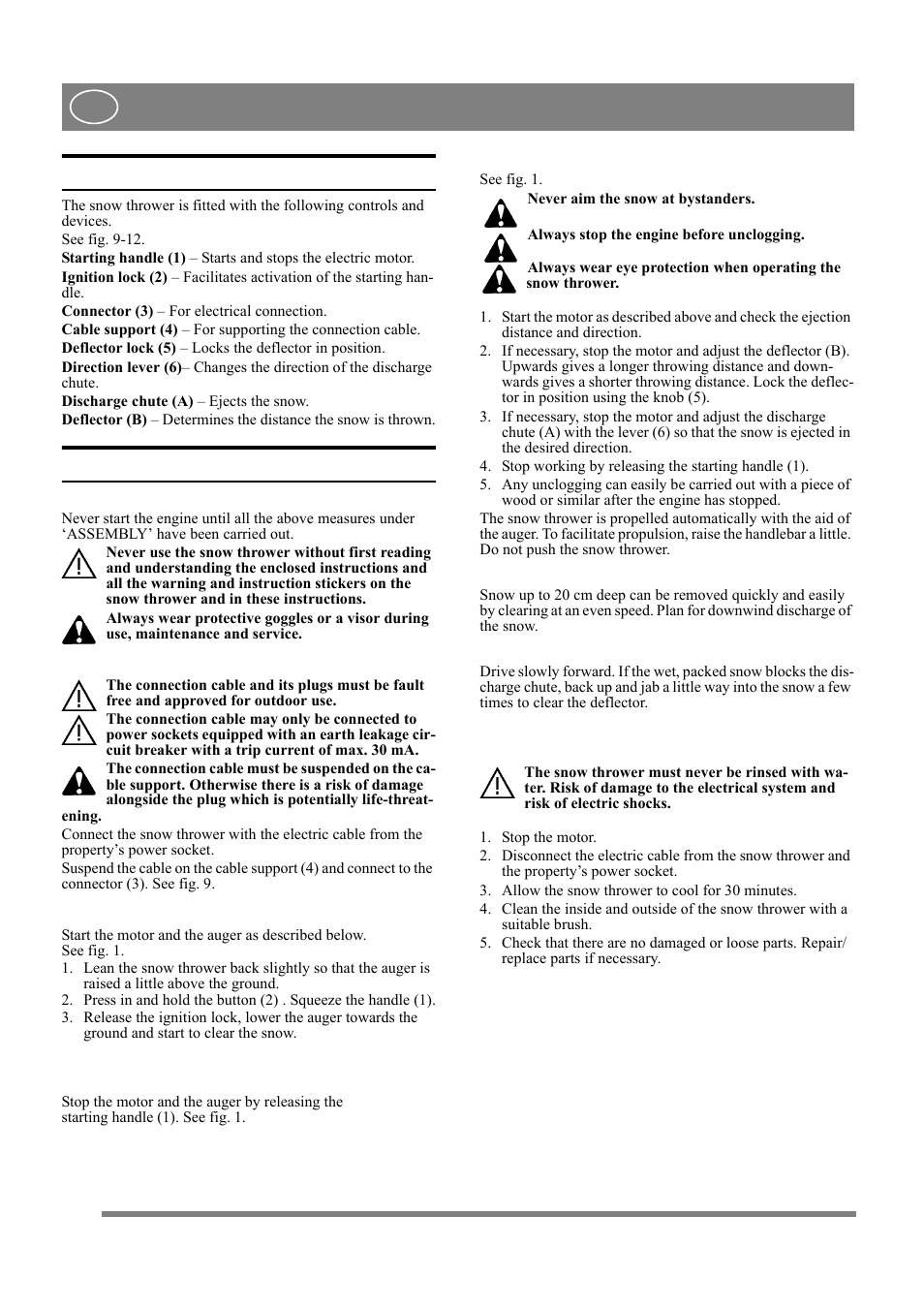 English, 4 controls, 5 using the machine | Stiga COMPACT LINE 8218-2218-70 User Manual | Page 6 / 8