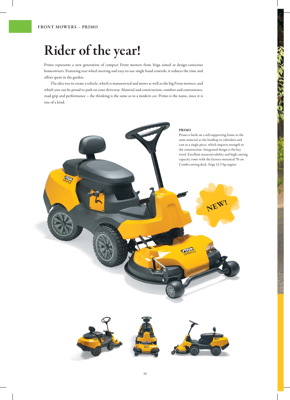 Rider of the year | Stiga Garden Range Primo User Manual | Page 10 / 76