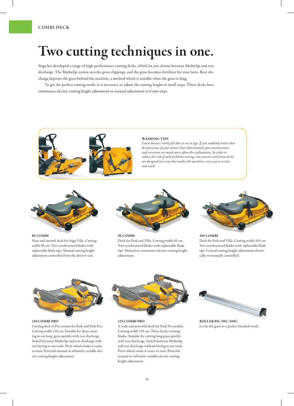 Two cutting techniques in one | Stiga Garden Range Primo User Manual | Page 20 / 76