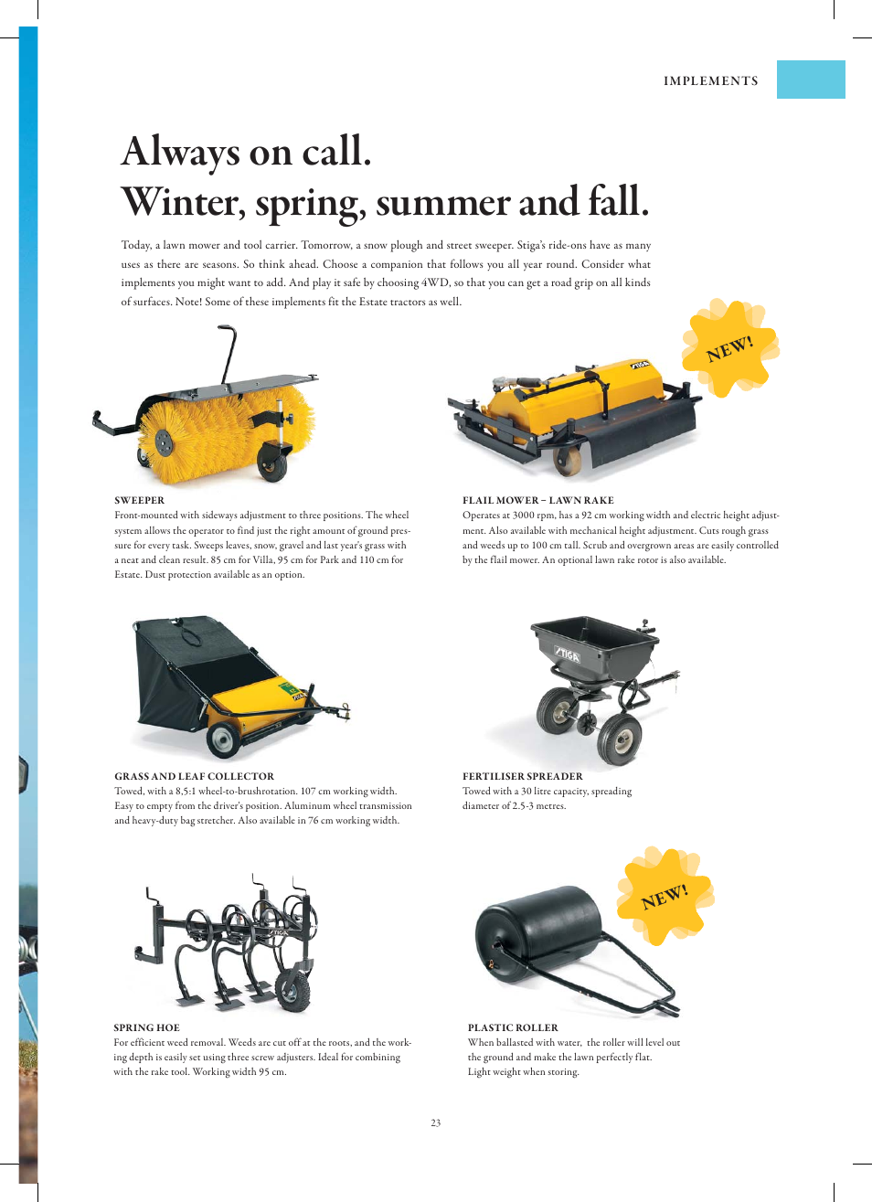 Always on call. winter, spring, summer and fall | Stiga Garden Range Primo User Manual | Page 23 / 76