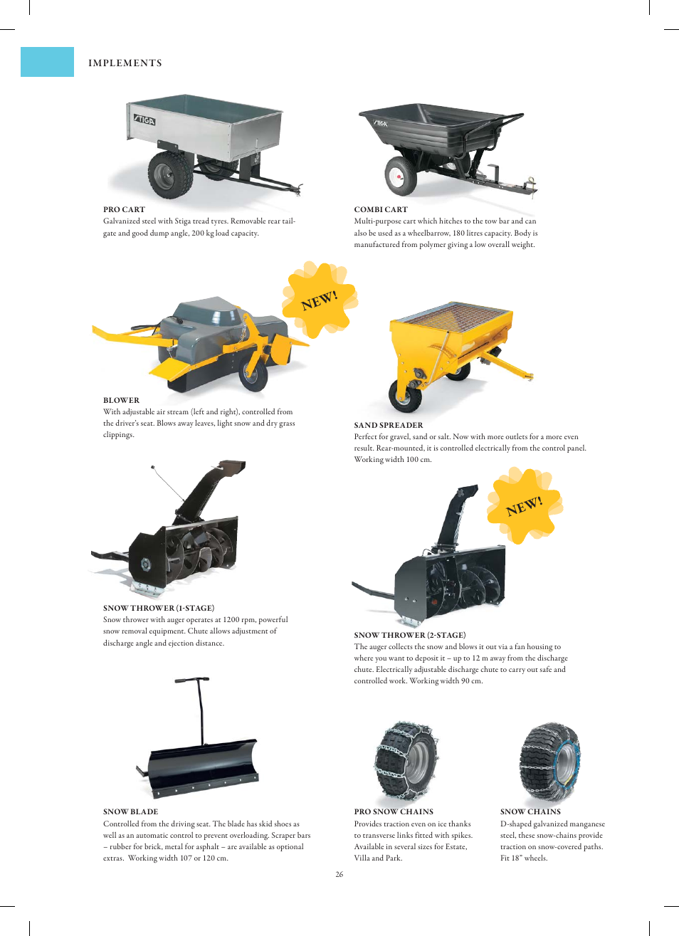 New ! new | Stiga Garden Range Primo User Manual | Page 26 / 76