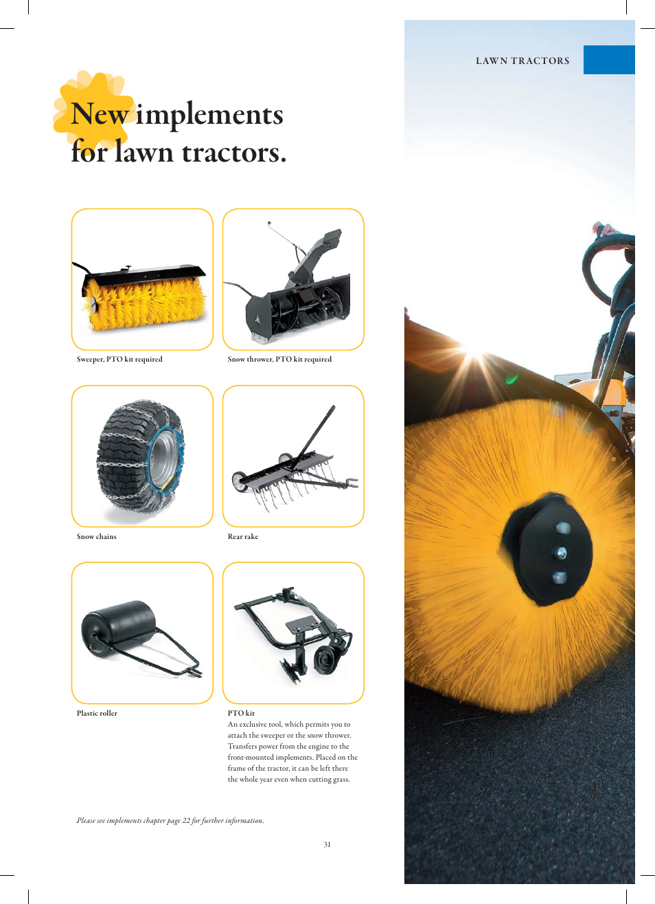 New implements for lawn tractors | Stiga Garden Range Primo User Manual | Page 31 / 76